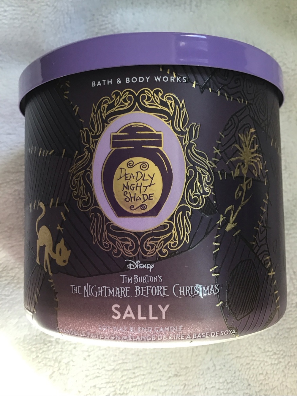 Bath & Body Works/Nightmare Before Christmas 3 wick candle Sally